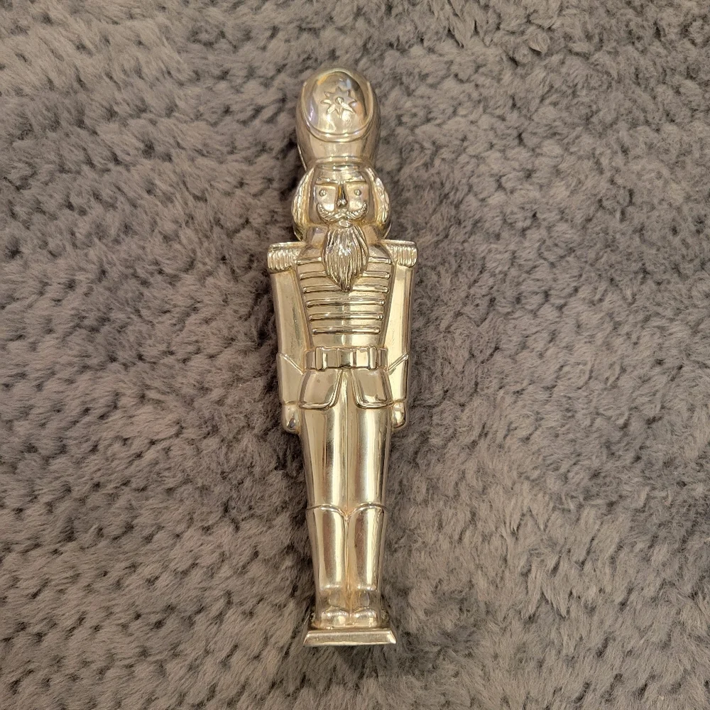 Vtg Godinger Toy Soldier Nutcracker Silver Plated 1995